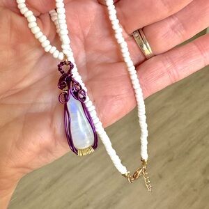 Vibrant Y2K Moonstone Necklace